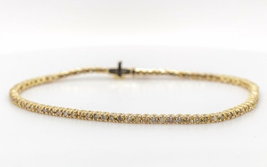 No Reserve Price - 1.15 tcw - 14 kt. Yellow gold - Bracelet Diamond