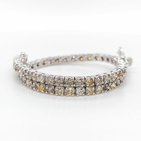 No Reserve Price - 14 kt. White gold - Bracelet - 3.42 ct Diamond