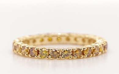 No Reserve Price - 14 kt. Yellow gold - Ring - 1.19 ct Diamond