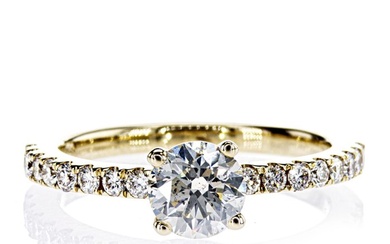 No Reserve Price - Engagement ring - 14 kt. Yellow gold - 1.39 tw. Diamond (Natural)