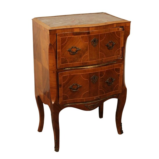 COMODINO A DUE CASSETTI - BEDSIDE TABLE WITH TWO DRAWERS