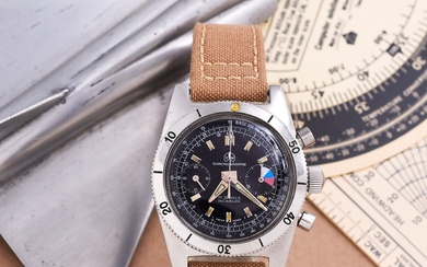 OLLECH WAJS (Chronographe Sport 20 ATM / Diver Regatta réf. 1004), vers 1965 Rare chronographe...