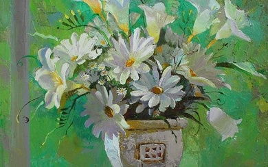 Oil painting Daisies Egor Ktpatunov