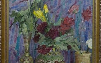 Oil painting Flowers Ryasnyansky Mikhail Alekseevich