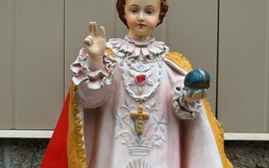 Older Plaster Statue of "The Infant of Prague" + 23"