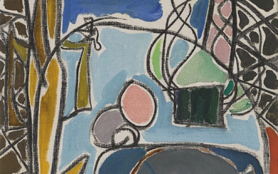 PATRICK HERON (1920-1999) ROUND TABLE AGAINST THE SEA : 1949