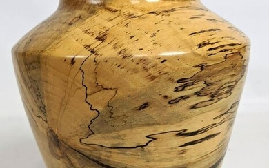 PAUL RHUDY Spalted Pecan Turned Wood Vase. Studio Arti