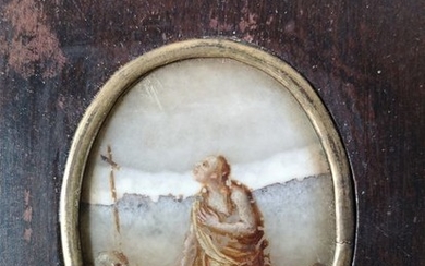Painting, "Penitent Magdalene" - Marble - 17th-18th century
