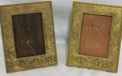 Pair 19th Century French Bronze Frames.