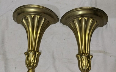 Pair Hand Crafted Decorative Crafts Brass Wall Shelves