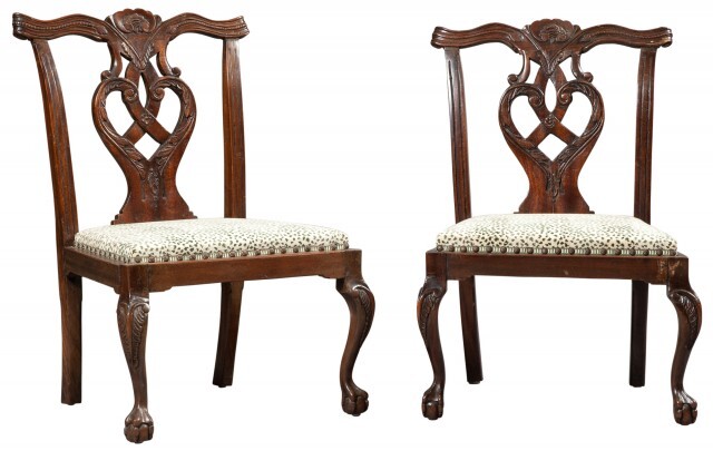 Pair of George II Style Mahogany Child's Chairs