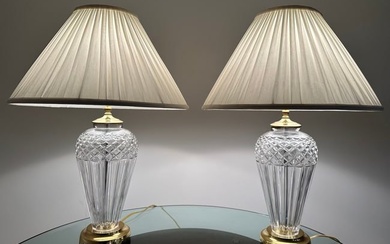 Pair of WATERFORD Crystal Lamps