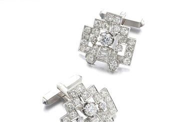Pair of diamond cufflinks