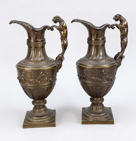 Pair of ornamental jugs, 19th