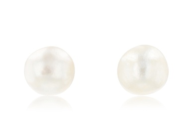 Paire de clous d'oreille perles fines | Pair of natural pearls ear studs