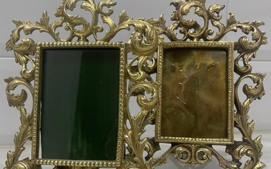 Picture frame (2) - Bronze (gilt), Crystal