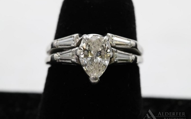 Platinum Diamond Rings. Ladies Wedding Set
