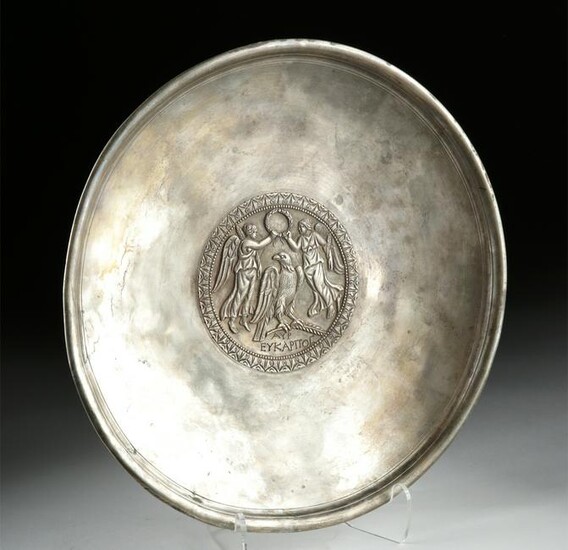 Published Roman Silver Plate 2 Nikes Crowning Eagle