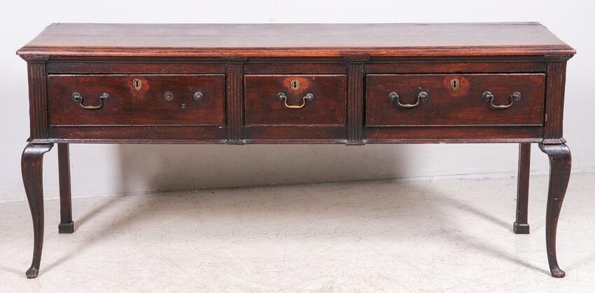 Queen Anne style mahogany sideboard