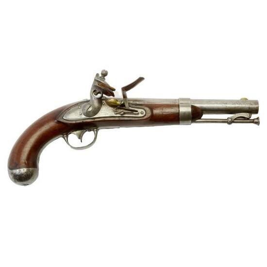 R. Johnson Model 1836 Flintlock Pistol Dated 1841.