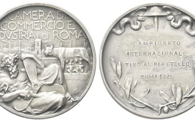 ROMA Durante Vittorio Emanuele III, 1900-1943.Medaglia 1925 Campionato Internazionale tiro...