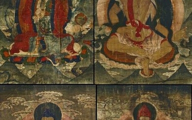 Rare set of four Thangka