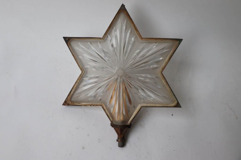 Rare six-pointed star-shaped hanging or wall light in...