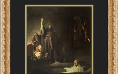 Rembrandt van Rijn The Raising of Lazarus Bethany Custom Framed Print