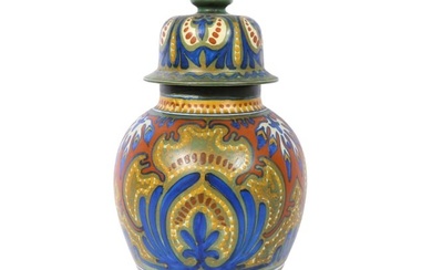 Rhodian Holland Gouda pottery urn 0154/3 17 1/2"H x 8 1/2"Diam.