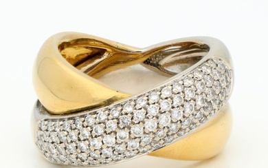 Ring - White gold, Yellow gold 0.45ct. Diamond