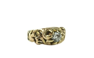 Ring in 18 K yellow gold with diamond