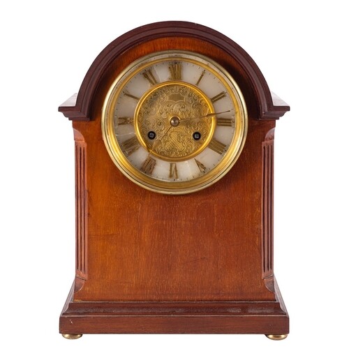 Roblin & Fils Frères Paris a mahogany mantel clock: the eigh...