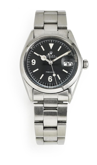 Rolex: A wristwatch of steel. Model Oysterdate, ref. 6694. Mechanical...