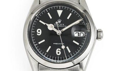 Rolex: A wristwatch of steel. Model Oysterdate, ref. 6694. Mechanical...