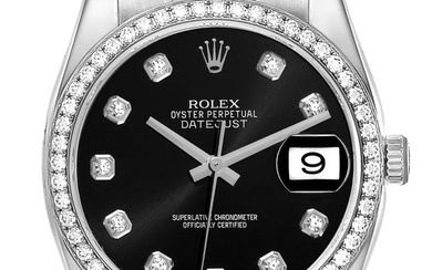 Rolex Datejust Black Dial Diamond