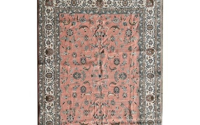 Romanian Kashan Style Wool Carpet.