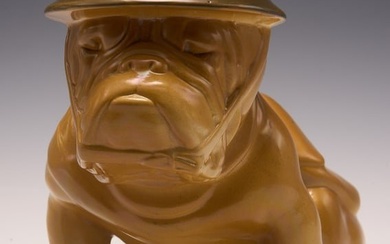 Royal Doulton Bulldog Figure w/ Military Helmet.