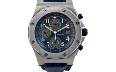 Royal Oak Offshore A distinctive and large Geneva wrist chronograph with date and...