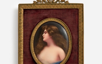 Royal Vienna (Attr.) Portrait Plaque, Signed Wagner
