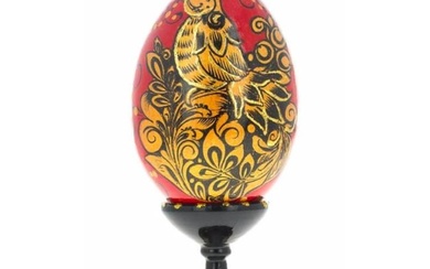 Russian Golden Bird Wooden Egg