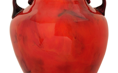 SCHNEIDER Large vase ovoïde "Jades", circa 1920-1926, en...