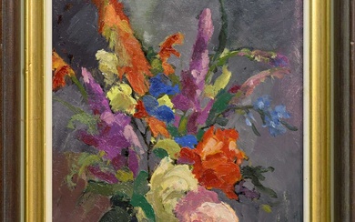 * SHEILA MACMILLAN DA PAI (SCOTTISH 1928 - 2018) JUG OF FLOWERS