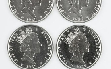 SIX ONE-OUNCE ISLE OF MAN PLATINUM NOBLE COINS
