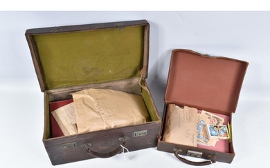STAMP COLLECTION IN 2 SMALL CASES. We note 2 Strand type alb...