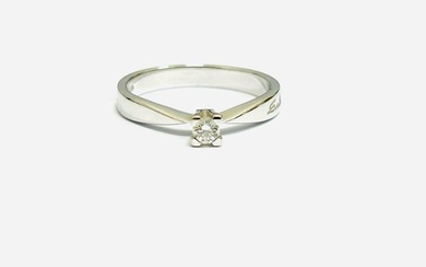 Salvini - Engagement ring - Solitario - 18 kt. White gold - 0.15 tw. Diamond (Natural)
