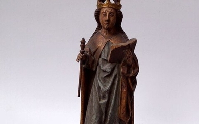 Sculpture, Madonna - 73 cm - Gothic Style - Limewood - Late 19th century
