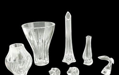 Seven Pieces of St. Louis Crystal Decorative Items.