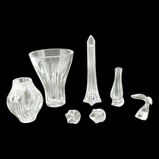 Seven Pieces of St. Louis Crystal Decorative Items.