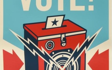 Shepard Fairey "Vote" 2008 Color Screenprint