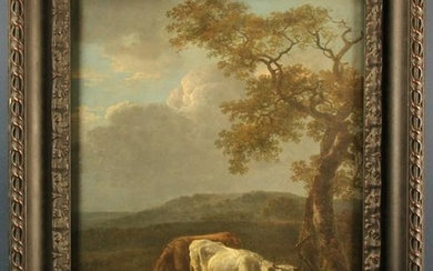 Signed Paulus Potter, Tree with Cows